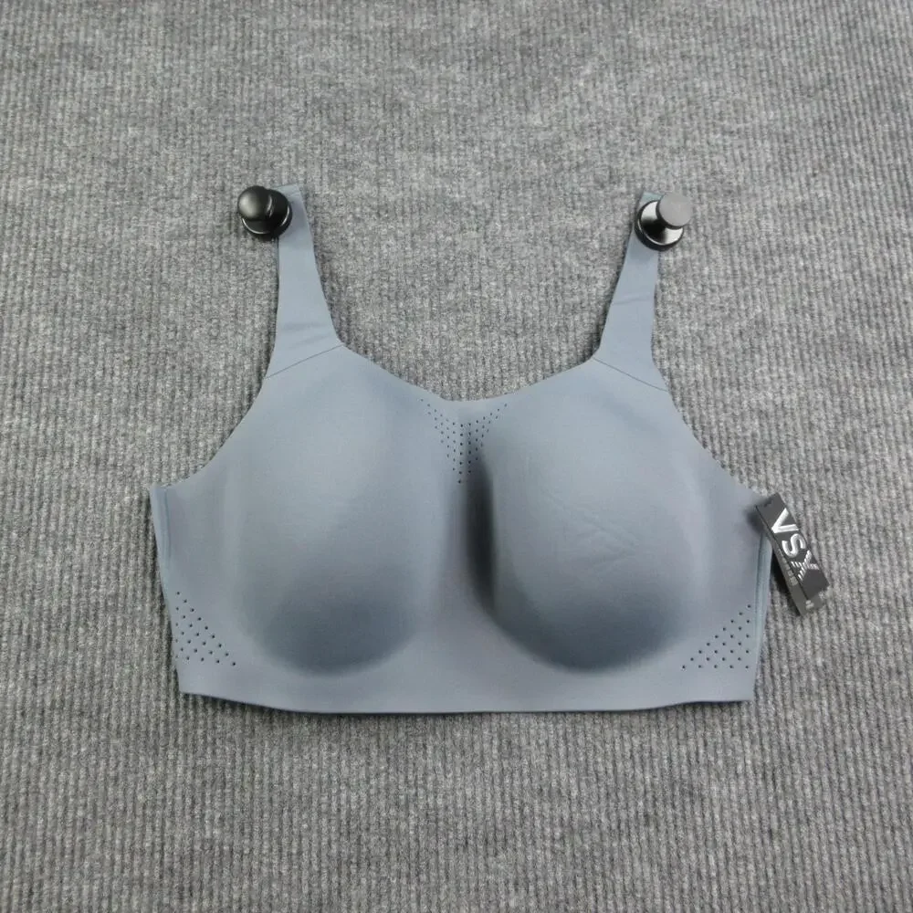 VSX Bra Womens 44DD Gray Feather-Weight Max Molded Wireless Hook & Eye NWT
